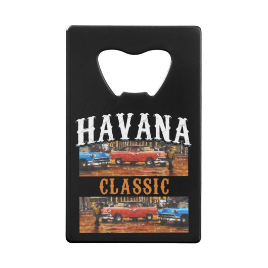ハバナクラシック – キューバヴィンテージカーアート クレジットカード栓抜き (正面)