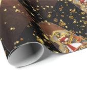 ハバナシガーラグジュアリービップキューバ金ゴールド ラッピングペーパー (ロールコーナー)
