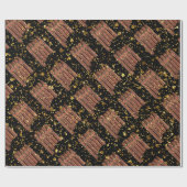 ハバナシガーラグジュアリービップキューバ金ゴールド ラッピングペーパー (フラット)