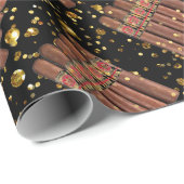 ハバナシガーラグジュアリービップキューバ金ゴールド ラッピングペーパー (ロールコーナー)