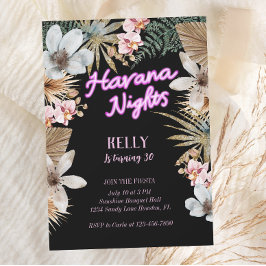 ハバナナイツキューバネオン30歳の誕生日 招待状