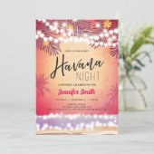 ハバナナイトインハバナビーチパーティー誕生日 招待状 (スタンド正面)