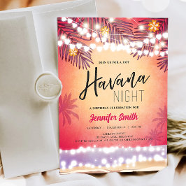 ハバナナイトインハバナビーチパーティー誕生日 招待状