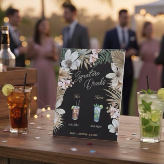 ハバナナイトキューバのシグネチャードリンク 台座サイン