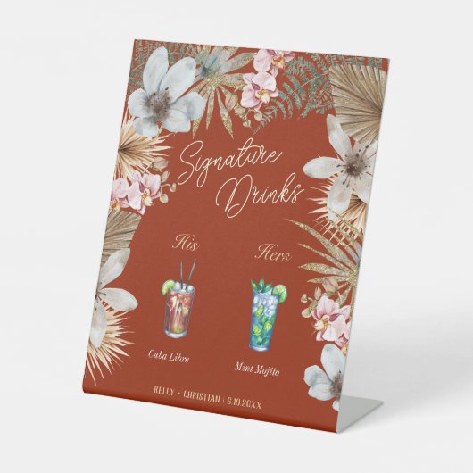 ハバナナイトトロピカルキューバのシグネチャードリンク 台座サイン (正面)