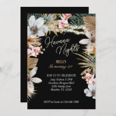 ハバナナイトトロピカルフローラキューバ30歳の誕生日 招待状 (正面/裏面)