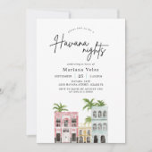 ハバナナイトパーティー |キューバテーマ誕生日 招待状 (正面)