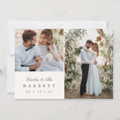 ハバナパームヴィンテージパーム数々のツリー結婚写真 サンキューカード (正面)