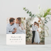 ハバナパームヴィンテージパーム数々のツリー結婚写真 サンキューカード (スタンド正面)