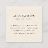 ハバナパーム スクエア名刺 (裏面)