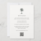 ハバナパーム |ヴィンテージのヤシの木結婚すべて 招待状 (裏面)