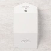 ハバナパーム |ヴィンテージのヤシ結婚の木 オールインワン招待状 (外側)