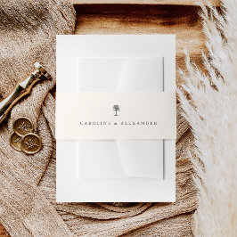 ハバナパーム |ヴィンテージのヤシ結婚の木 招待状ベリーバンド