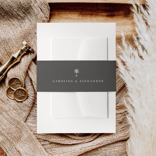 ハバナパーム |ヴィンテージのヤシ結婚の木 招待状ベリーバンド