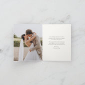 ハバナパーム |ヴィンテージの結婚Palm Treeの写真 サンキューカード (内部)