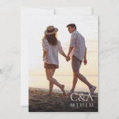 ハバナパーム |ヴィンテージエレガントのPalm Tree写真 セーブザデート (裏面)