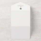 ハバナパーム | Palm Tree Photo 結婚'sヴィンテージ オールインワン招待状 (外側)