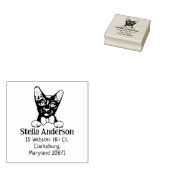 ハバナブラウンキャット差出人住所 ラバースタンプ (押印)