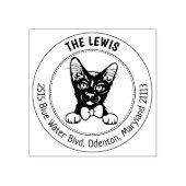 ハバナブラウンキャット差出人住所 ラバースタンプ (インプリント)