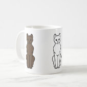 ハバナブラウン猫の漫画 コーヒーマグカップ (正面左)