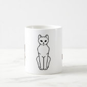 ハバナブラウン猫の漫画 コーヒーマグカップ (中央)
