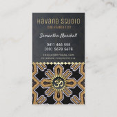 ハバナヨガスタジオブラック金ゴールド名刺 名刺 (裏面)