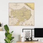 ハバナヴィンテージの地図（1905年） ポスター (ホームオフィス)