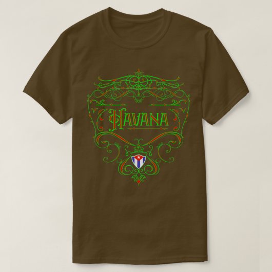 ハバナヴィンテージネオンデザイン Tシャツ (デザイン正面)