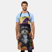 ハバナ不気味ドグハロウィーン魔女とカボチャ エプロン (着用した状態)
