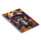 ハバナ不気味ドグハロウィーン魔女とカボチャ ノートブック (右側)