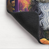 ハバナ不気味ドグハロウィーン魔女とカボチャ マウスパッド (コーナー)