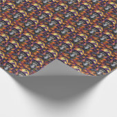 ハバナ不気味ドグハロウィーン魔女とカボチャ ラッピングペーパー (角)