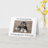 ハバナ人は双子素晴らしの誕生日 カード (黄色い花)