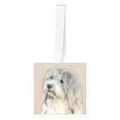 ハバナ人(金ゴールド·サブ絵画ル)ズ-オリジナル·ドッグ·アート キューブオーナメント (正面)