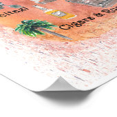 ハバナ図解入りの、写真付きのキューバ旅行ポスターマップ ポスター (角)