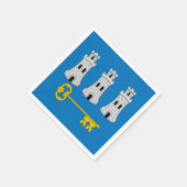 ハバナ国旗、キューバナプキンス スタンダードカクテルナプキン (角)