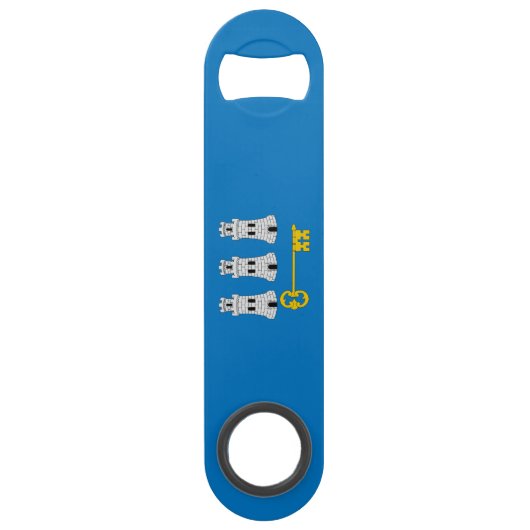 ハバナ国旗、キューババー鍵 スピード栓抜き (正面)