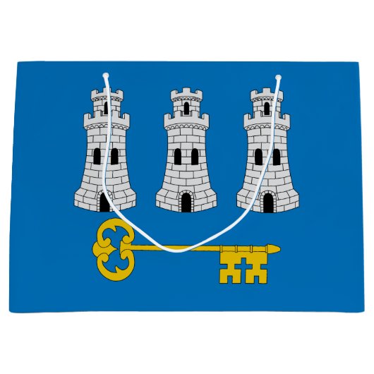 ハバナ国旗、キューバ大抱き枕 ラージペーパーバッグ (正面)