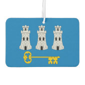 ハバナ国旗、キューバ赤ちゃん用毛布 カーエアーフレッシュナー (裏面)