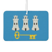 ハバナ国旗、キューバ赤ちゃん用毛布 カーエアーフレッシュナー (正面)