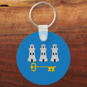 ハバナ国旗、キューバ・キーチェーン キーホルダー (正面)