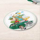 ハバナ夜パーティーのコースター ラウンドペーパーコースター (アングル)