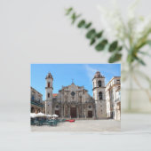ハバナ大聖堂の写真付きポストカード ポストカード (スタンド正面)