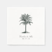 ハバナ結婚パーム スタンダードカクテルナプキン (正面)