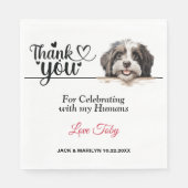 ハバナ結婚ーズ・サンキュー スタンダードランチョンナプキン (正面)