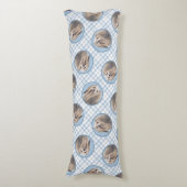 ハバナ絵を描ス銀色かわいいオリジナルペットドッグアート ボディピロー (正面縦)