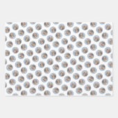 ハバナ絵を描ス銀色かわいいオリジナルペットドッグアート ラッピングペーパーシート (正面2)