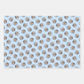 ハバナ絵を描ス銀色かわいいオリジナルペットドッグアート ラッピングペーパーシート (正面)