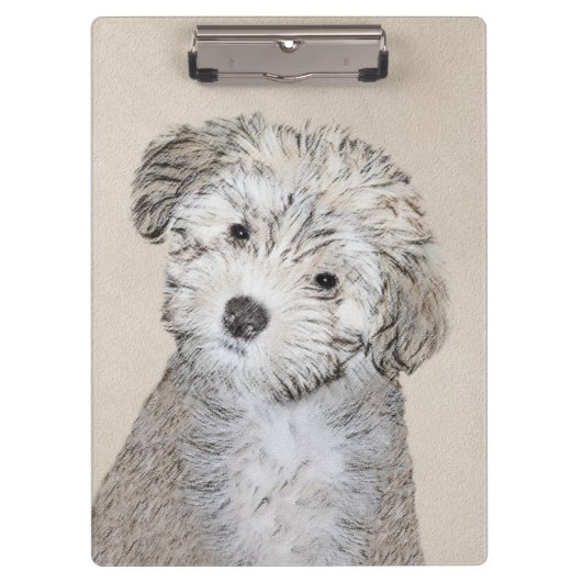 ハバナ絵画の子犬のアート – かわいいオリジナル クリップボード (正面)