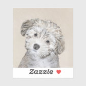 ハバナ絵画の子犬のアート – かわいいオリジナル シール (シート)